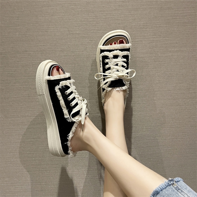 💘 Dép nữ hàn quốc thời trang  💘 giày vải nữ chống trượt  thoải mái  💘 đế mềm thoáng khí  thiết kế mới
