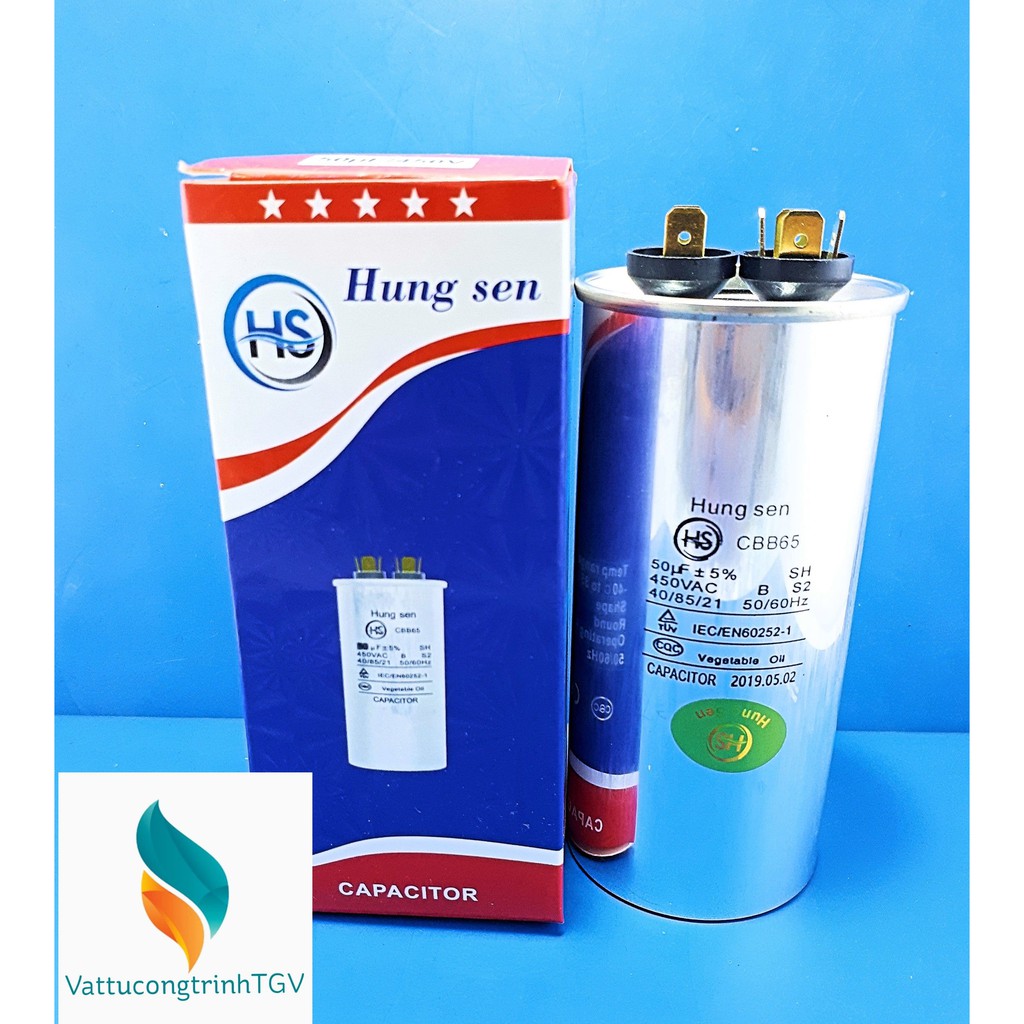 Tụ điều hòa Hungsen CBB65 50Mf+5%