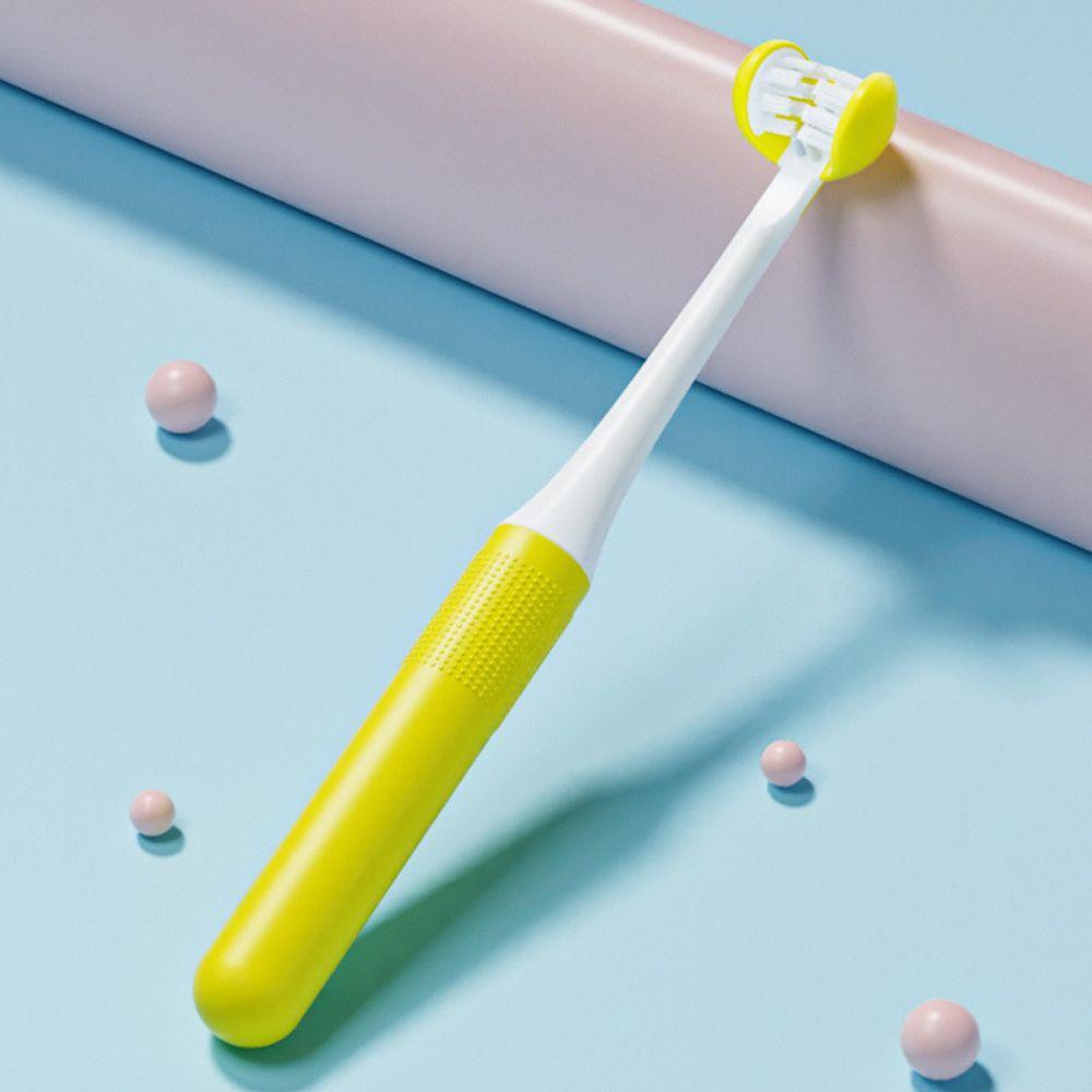 Bàn Chải Đánh Răng Ba Mặt Bằng Silicon Mềm Mại Hình Chữ U Cho Bé 3-15 Tuổi