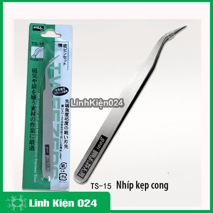 Nhíp Kẹp Linh Kiện GOOi- Loại Cong