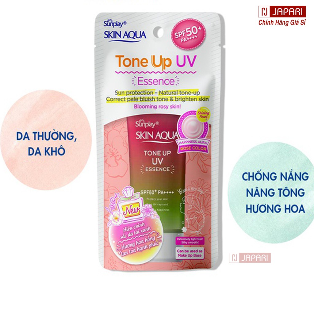 Kem Chống Nắng Skin Aqua Sunplay Tone Up Nhật Bản, Việt- KCN Kiềm Dầu Nâng Tone Cho Da Dầu Mụn, Khô Da Mặt &amp; Body JAPARI