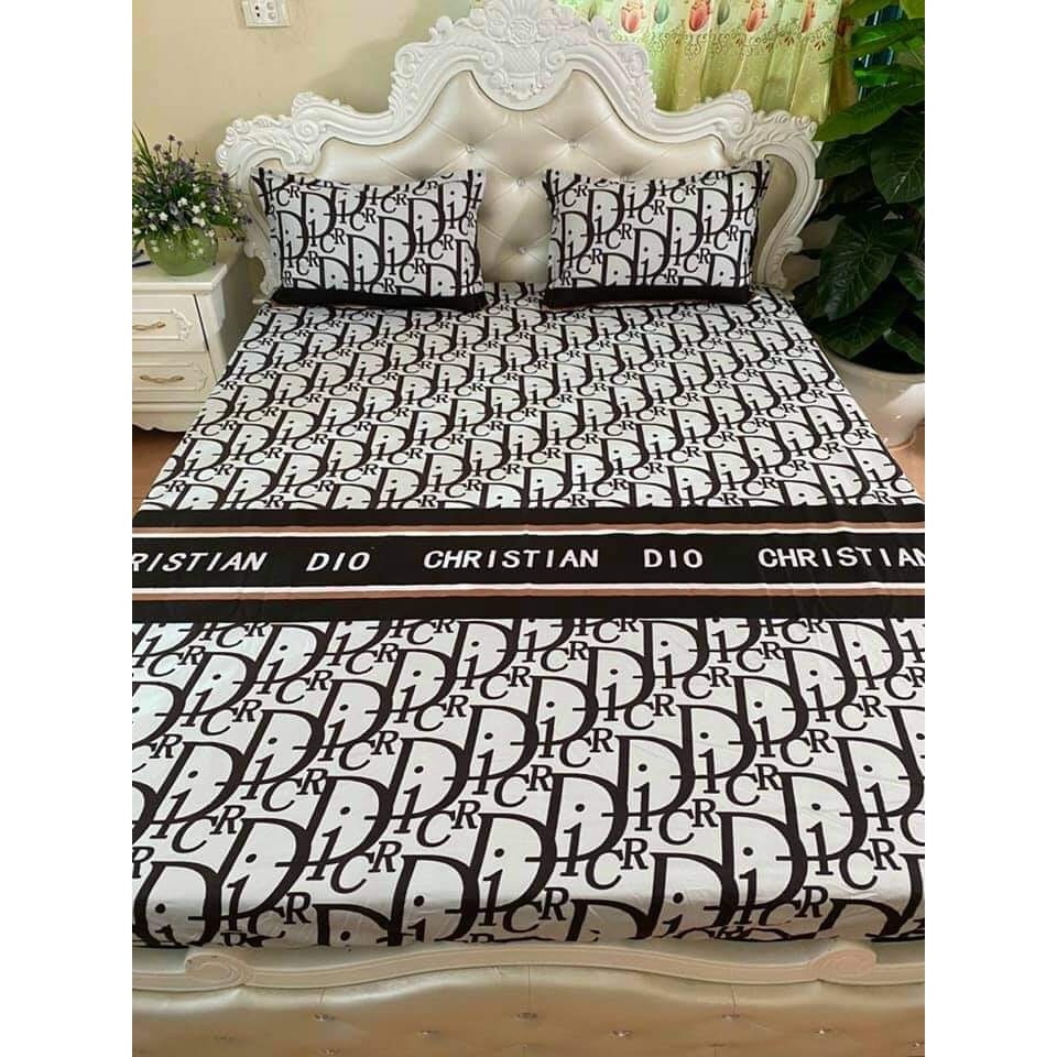 Bộ ga gối poly cotton loại đẹp  drap giường bo chun bọc nệm  giá rẻ