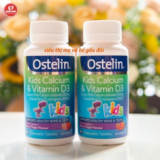 CANXI VÀ VITAMIN D CHO BÉ -OSTELIN CALCIUM & VITAMIN D KIDS CHEWABLE 90 VIÊN