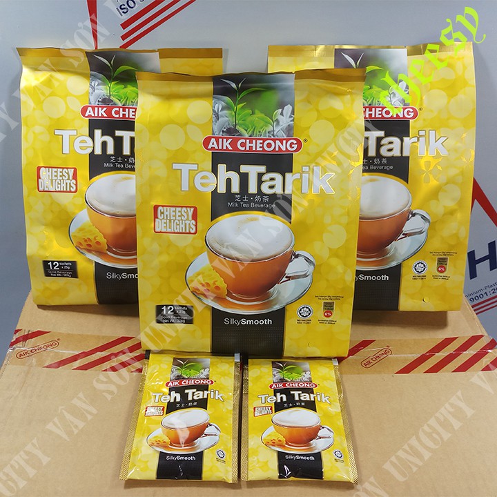 TRÀ SỮA AIK CHEONG TEH TARIK CHEESY DELIGHTS 12 Gói*25g MALAYSIA VỊ PHÔ MAI