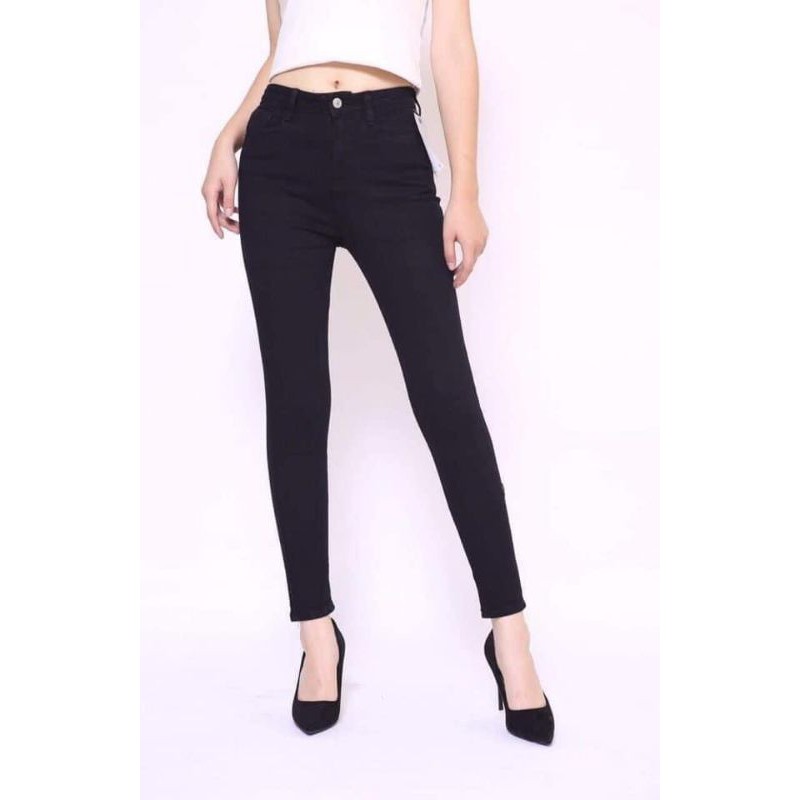 Quần jean skinny nữ đen trắng dáng ôm quần bò nữ co giãn