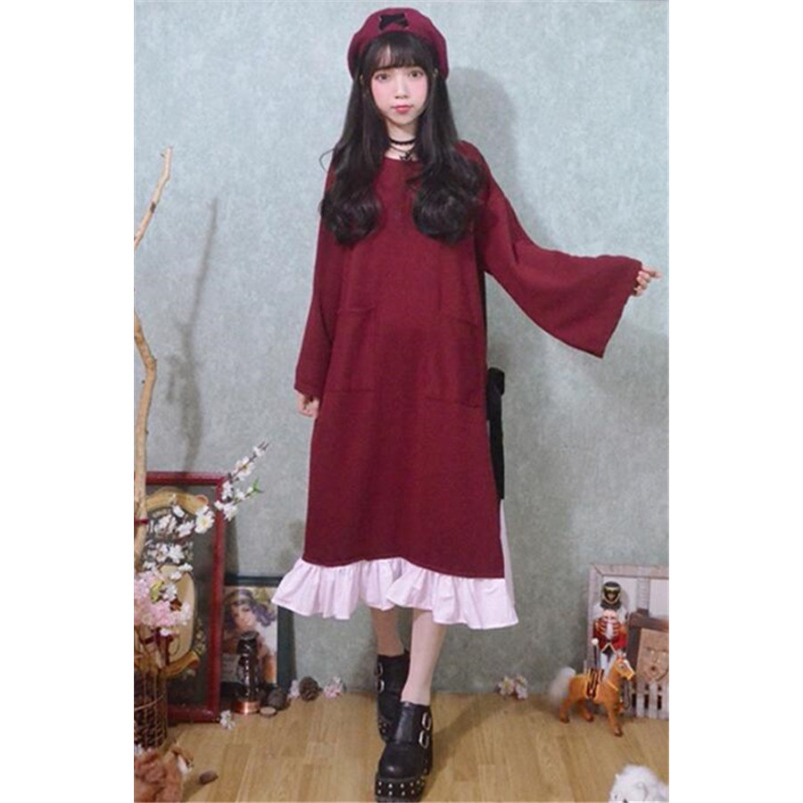 CÓ SIZE ĐẠI - Váy babydoll Lolita cột bên hông phong cách Hàn Quốc ( HÀNG ORDER )