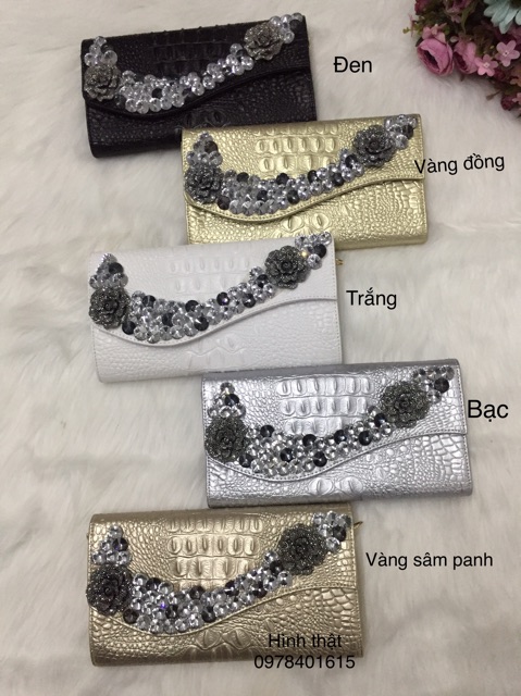 Hàng nhập -Ví cầm tay Đính đá sang trọng dự tiệc - V5562