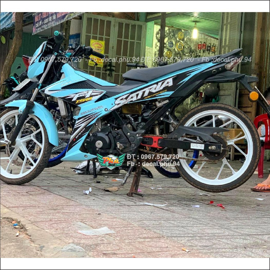 Tem Rời Satria Fi xanh đen (J)