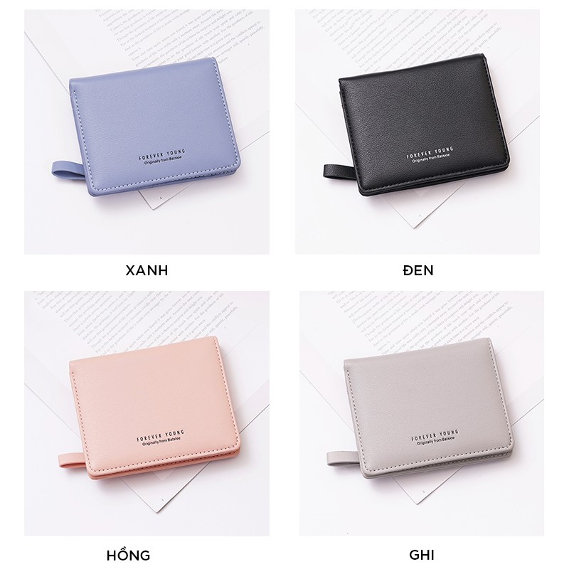 Ví nữ ngắn đẹp cầm tay mini BATSIOE nhỏ gọn bỏ túi nhiều ngăn dễ thương LUVADO VD350 | BigBuy360 - bigbuy360.vn