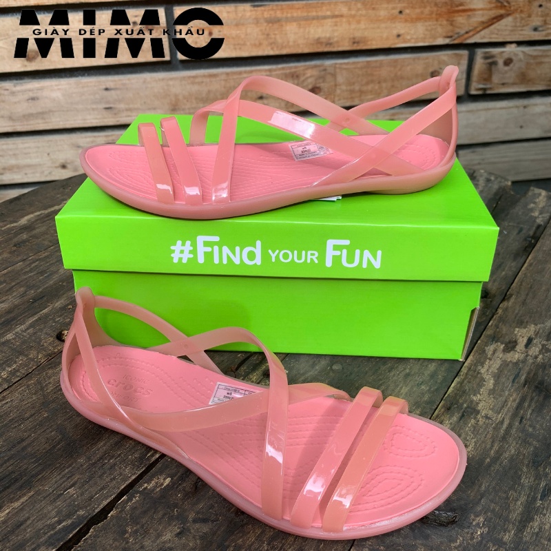 Sandal nữ, dép xăng đan Strappy cao cấp màu hồng nữ tính êm bền nhẹ cho nữ