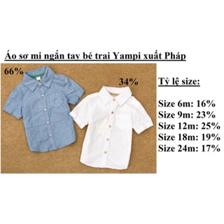 Áo sơ mi bé trai Yampi xuất Pháp