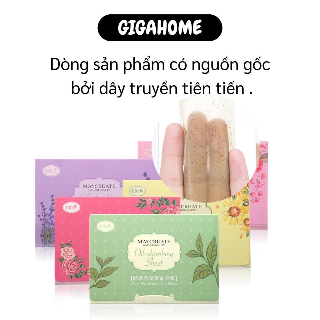 Giấy thấm dầu  GIÁ VỐN] Combo 100 tờ giấy hút dầu Maycreate giúp thấm hút dầu, bã nhờn trên da 8020