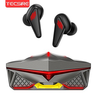 Tecsire Tai nghe chơi game không dây Bluetooth 5.0 chế độ kép độ trễ thấp âm thanh nổi có đèn nền micrô