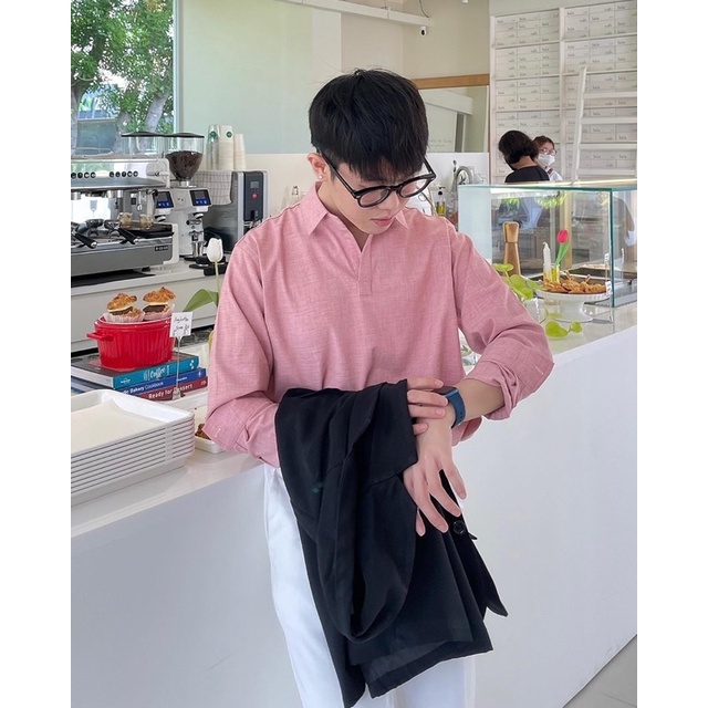 Sơ Mi Linen - Auber Half Open Shirt (8color)