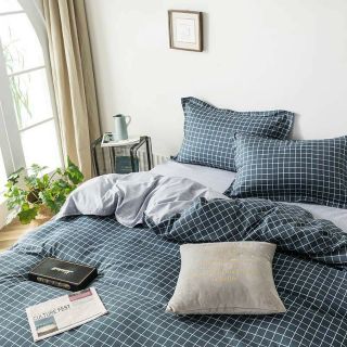Bộ Chăn Ga Gối Ô Xám Cotton Poly
