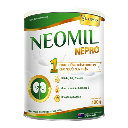 Sữa Neomil Nepro 1 400g - Sữa dinh dưỡng chuyên biệt cho bệnh nhân suy thận [TẶNG KÈM DEAL 0Đ] BẢO HÀNH CHÍNH HÃNG
