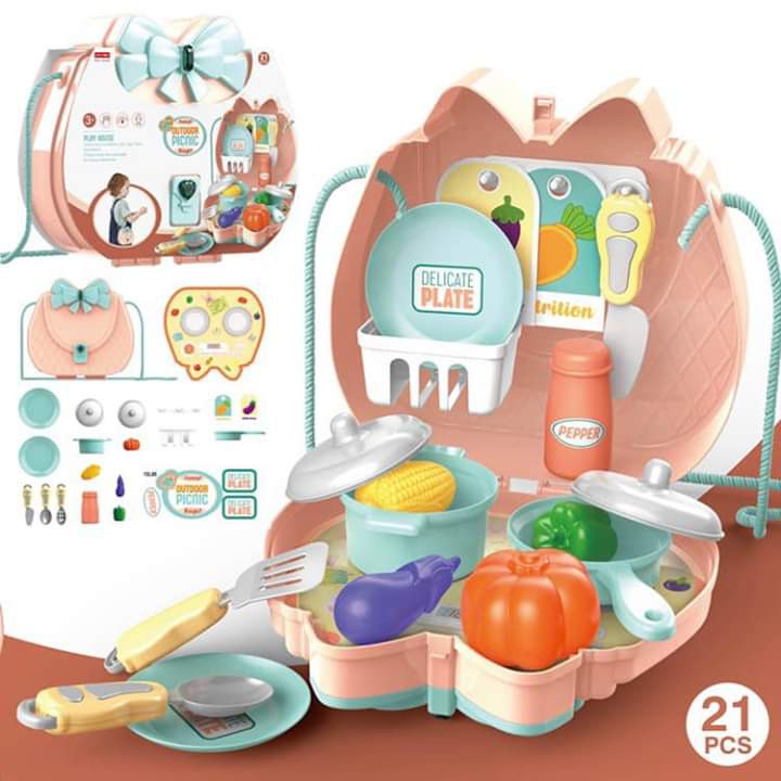 Bộ đồ chơi túi xách nghê nghiệp bé tập làm bác sĩ, nấu ăn, trang điểm, kem cà phê