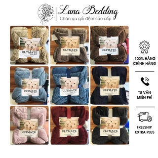 Chăn lông cừu ultimate nhập khẩu 2 lớp siêu ấm áp - kích thước 2m x 2m3 luna bedding