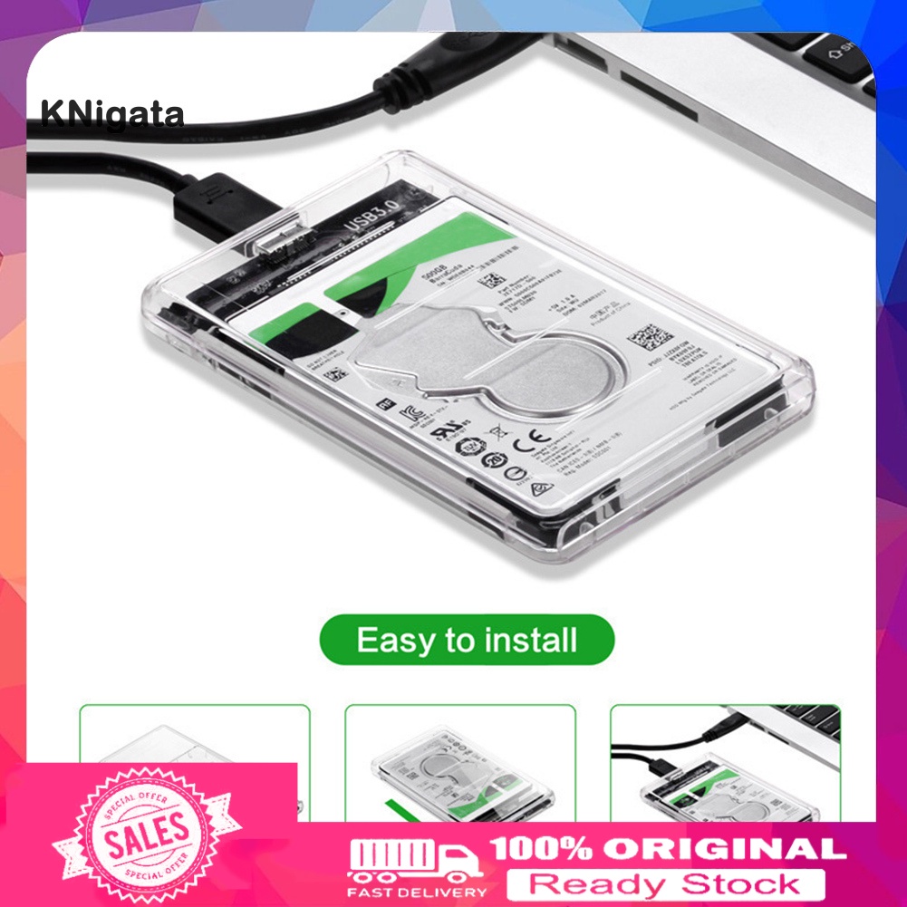 Hộp Đựng Ổ Cứng Ssd 2.5 Inch Chuyển Đổi Usb 3.0 Sang Sata Tốc Độ Cao