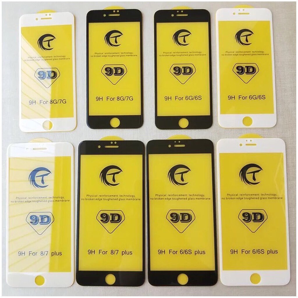 [FULL MÀN] Kính Cường Lực IPhone 9D Siêu Xịn Full Màn, Hạn Chế Bám Vân Tay 6/7/8 Plus/X/Xr/XsMax/11PROMAX