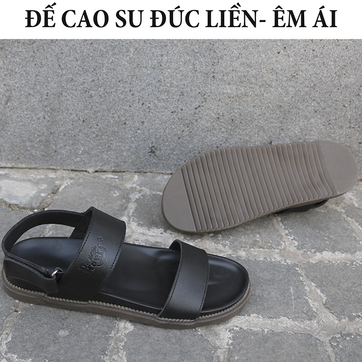 Dép Sandal Nam -Đế Cao Su Đúc Mềm, Hàng Chuẩn Da Bò, Bảo Hành 12 Tháng