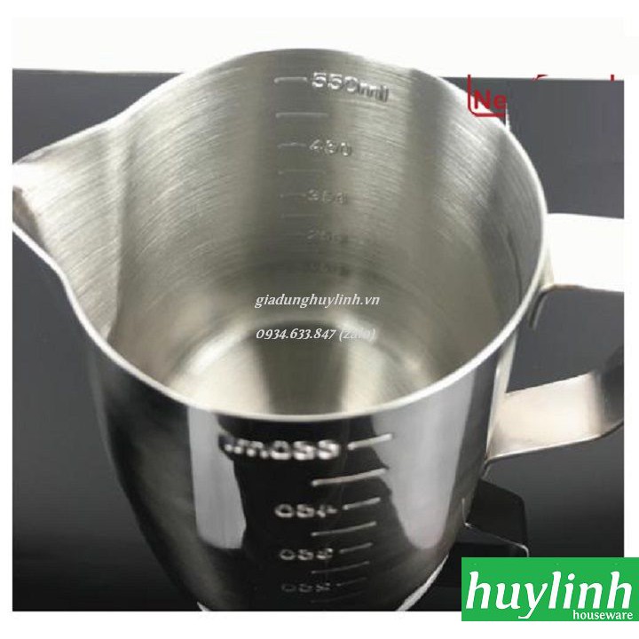 Ca đánh sữa inox Cao Cấp 350ml + 600ml