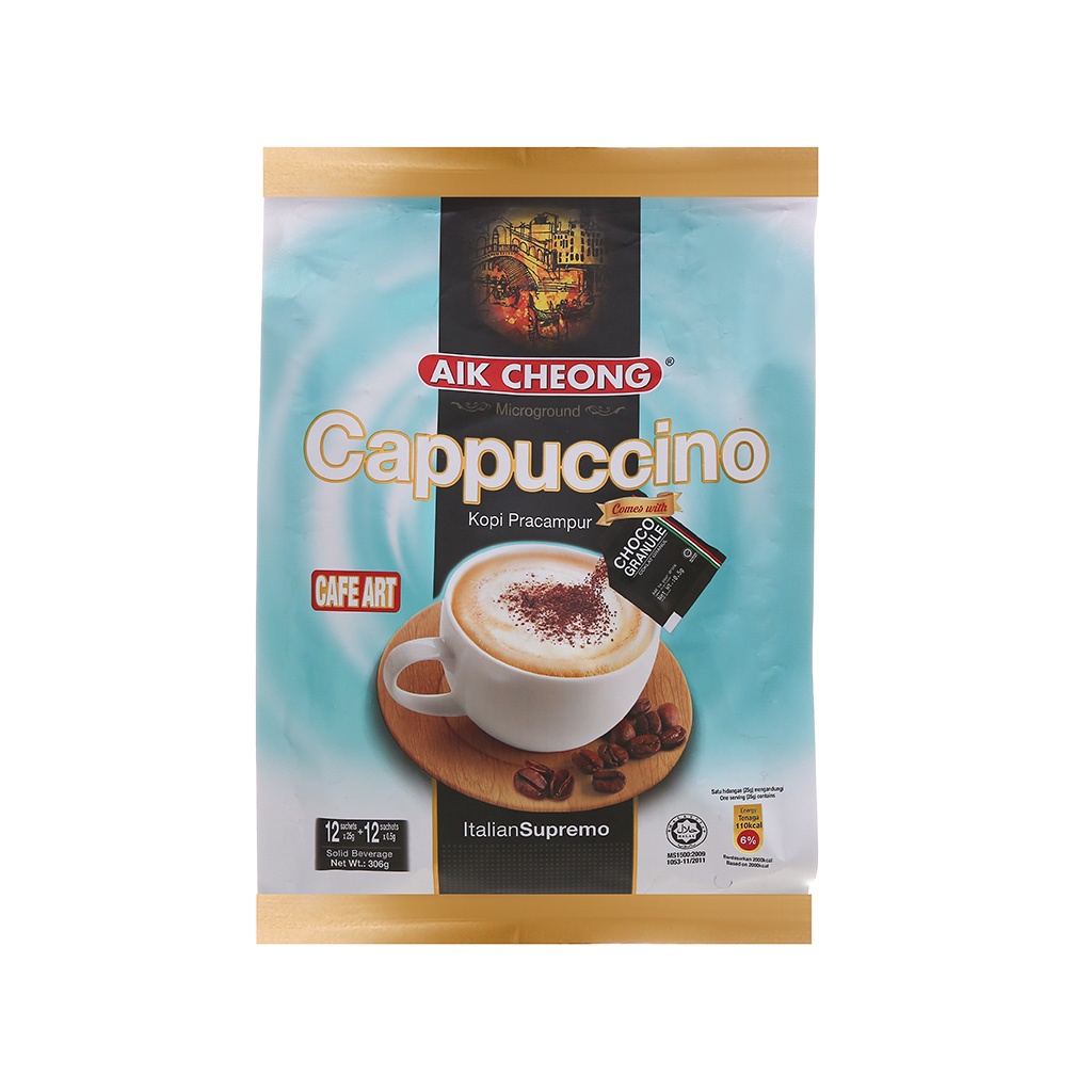 Cà phê hòa tan Cappuccino Aik Cheong 306g