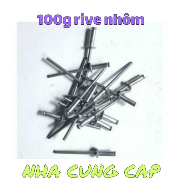 100g ĐINH RÚT NHÔM, RIVE NHÔM NHIỀU SIZE SIZE