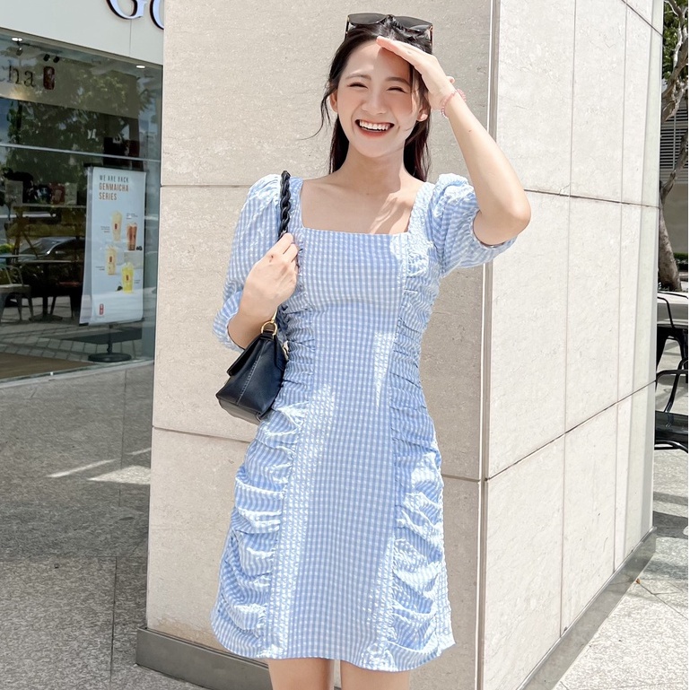 Đầm NANI - Đầm tay lửng cổ vuông