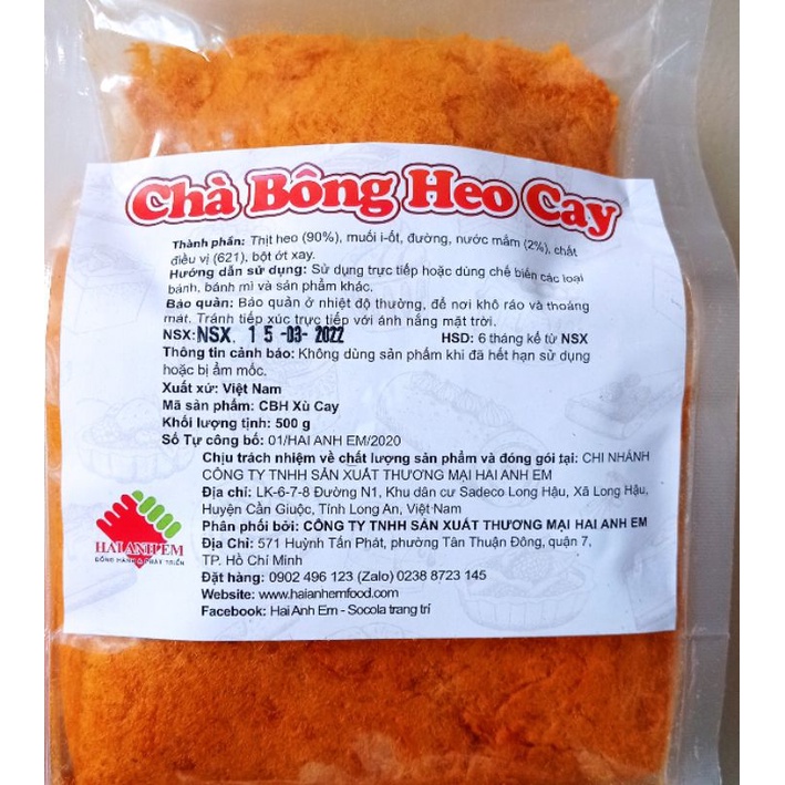 Chà bông heo cay - túi 100g