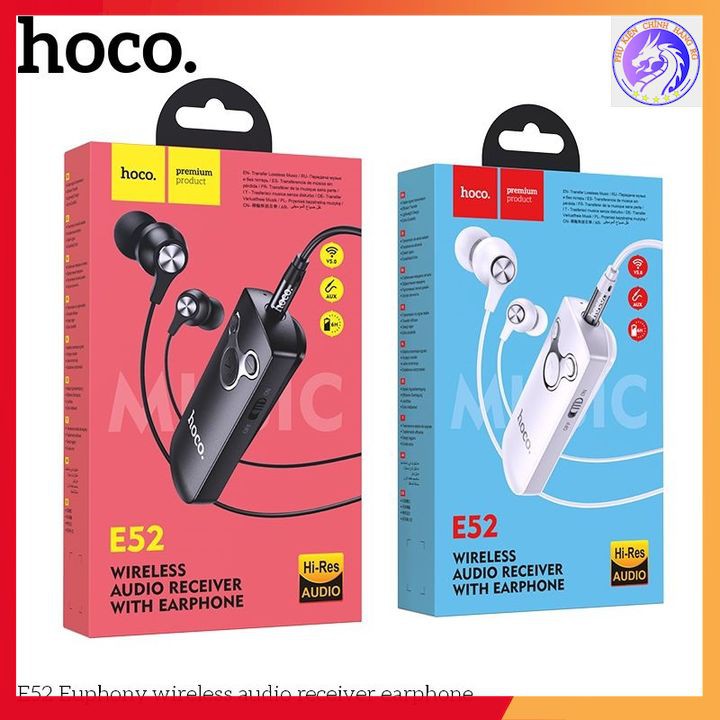 Tai Nghe Bluetooth 2 Bên Kẹp Áo Hoco E52 Chính Hãng Bảo Hành 12 Tháng