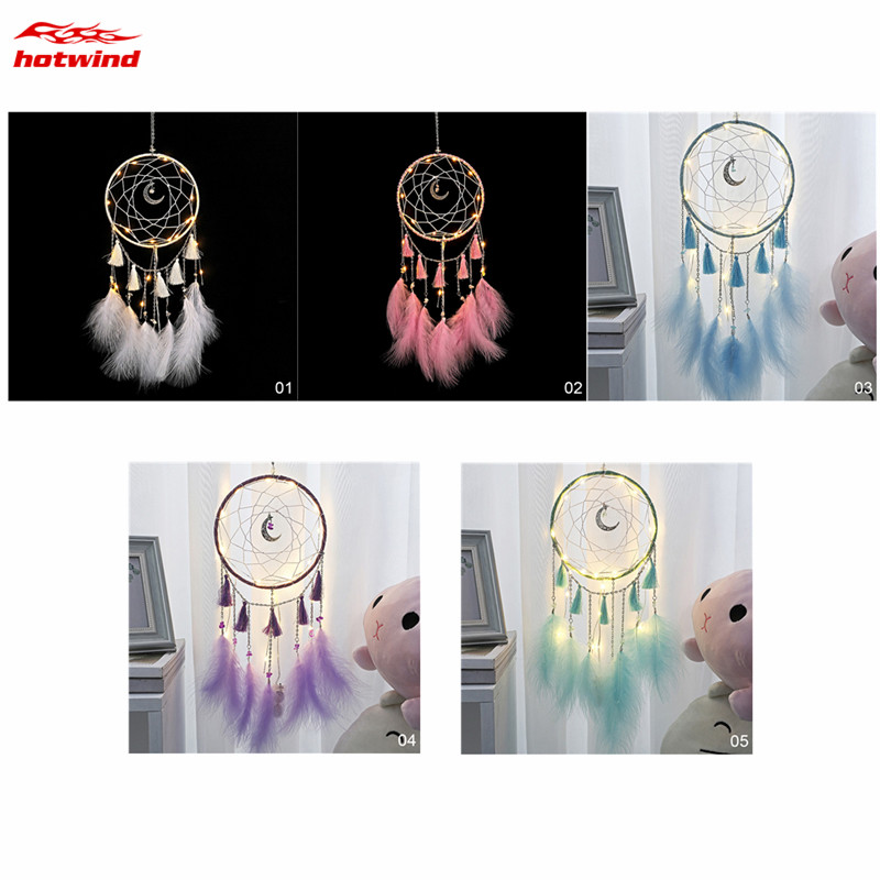 Phụ kiện treo dream catcher có đèn led trang trí