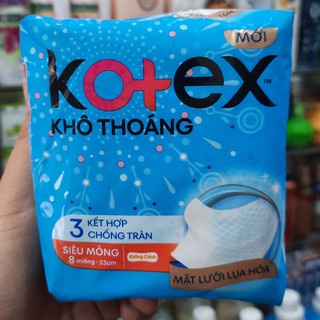 Băng vệ sinh Kotex khô thoáng siêu mỏng không cánh (8 miếng)