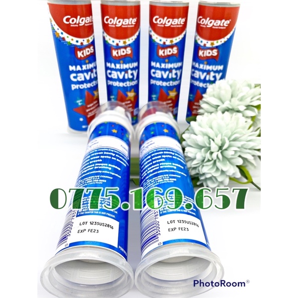 [MỹAir](02.23)Kem đánh răng Colgate, Colgate MaxiMum,CREST  cho bé từ 3-6 tuổi - Hàng bao check