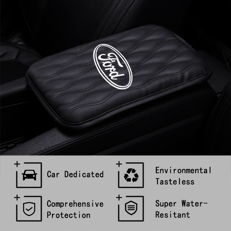 Đệm Da Lót Hộp Tỳ Tay Xe Hơi Chống Nước Thông Dụng Cho Ford Ranger Xlt Wildtrak Focus Mk2 Mk3 Ranger Raptor Mustang Ecosport Kuga Everest Mondeo