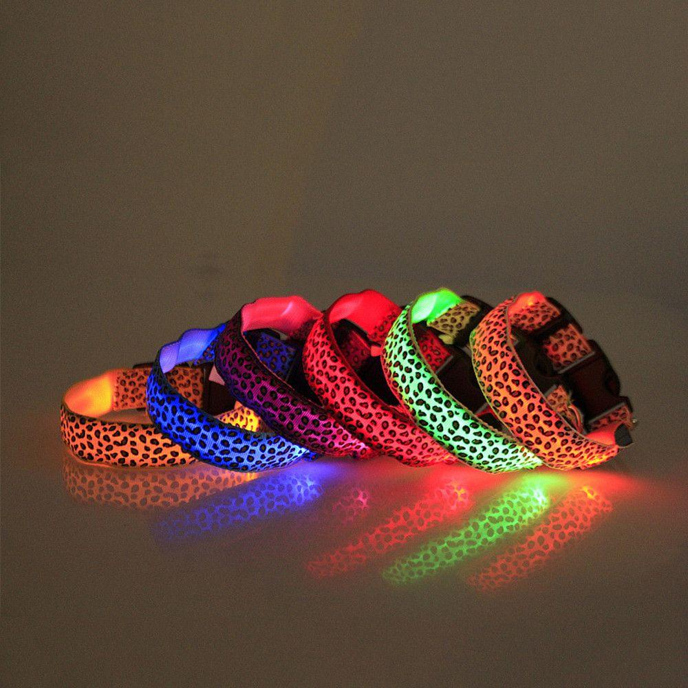 Vòng Cổ Nylon An Toàn Chống Thất Lạc Có Đèn LED Cho Chó LAYOR1 ​Miếng Dán Cảnh Báo Dạ Quang Chuyên Dùng