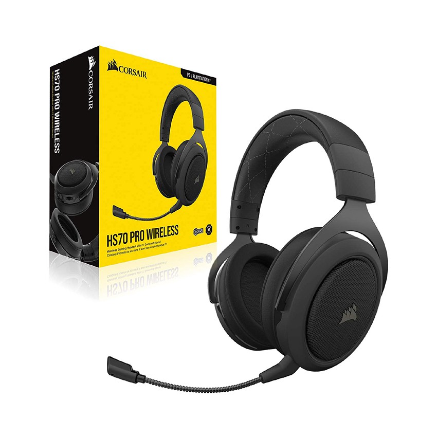 [Mã SKAMA07 giảm 8% đơn 250k]Tai nghe Corsair HS70 PRO WIRELESS Carbon (CA-9011211-AP)