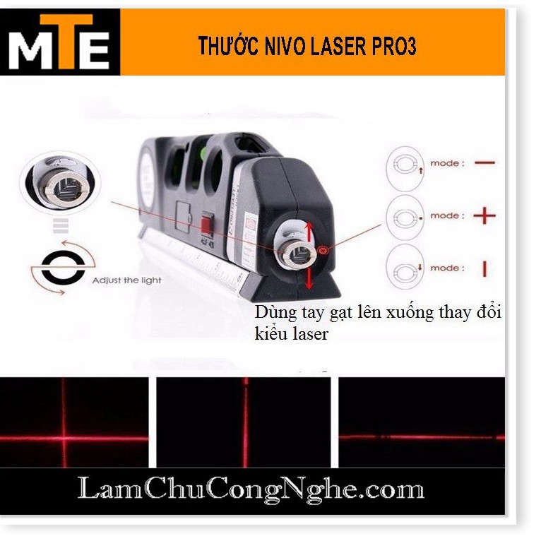 Thước Nivo Laser PRO3 cân mực laser đa năng