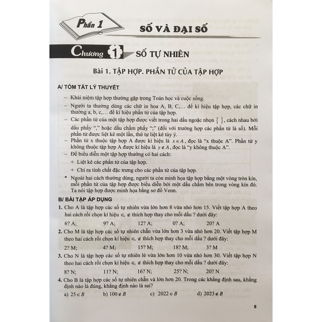 Sách - Các dạng toán và phương pháp giải Toán 6 tập một