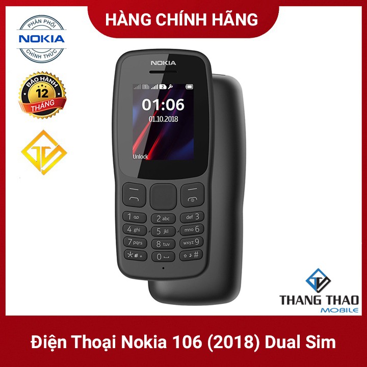 Điện Thoại Nokia 106 Dual Sim 2018 - Hàng Chính Hãng