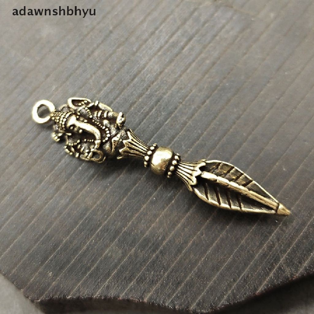 Adawnshbhyu Mặt Vòng cổ Bằng Đồng Nguyên Chất Hình Chú Voi Thần Tài Lộc Vajry VN