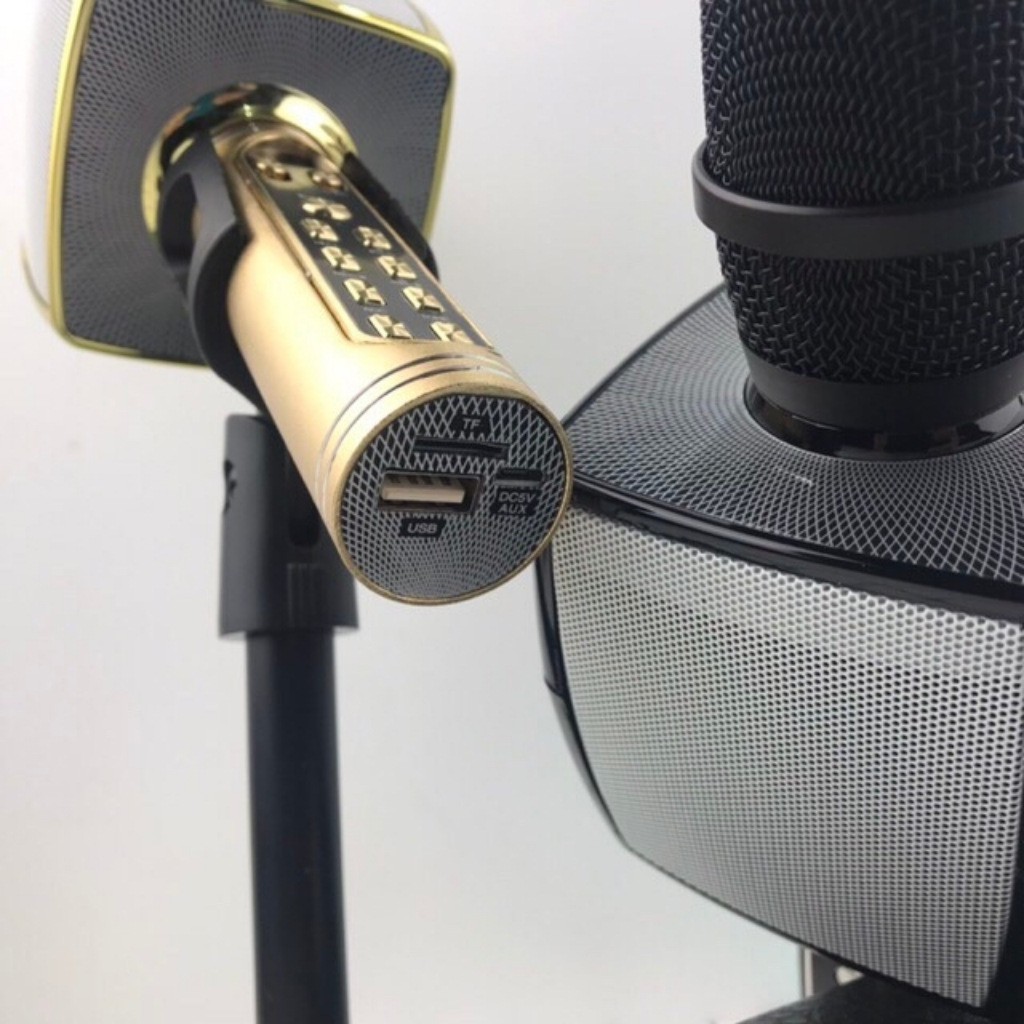 Micro Karaoke YS-91 hàng loại 1, Mic hát karaoke bluetooth hỗ trợ ghi âm thẻ nhớ, USB - TAMBIGO