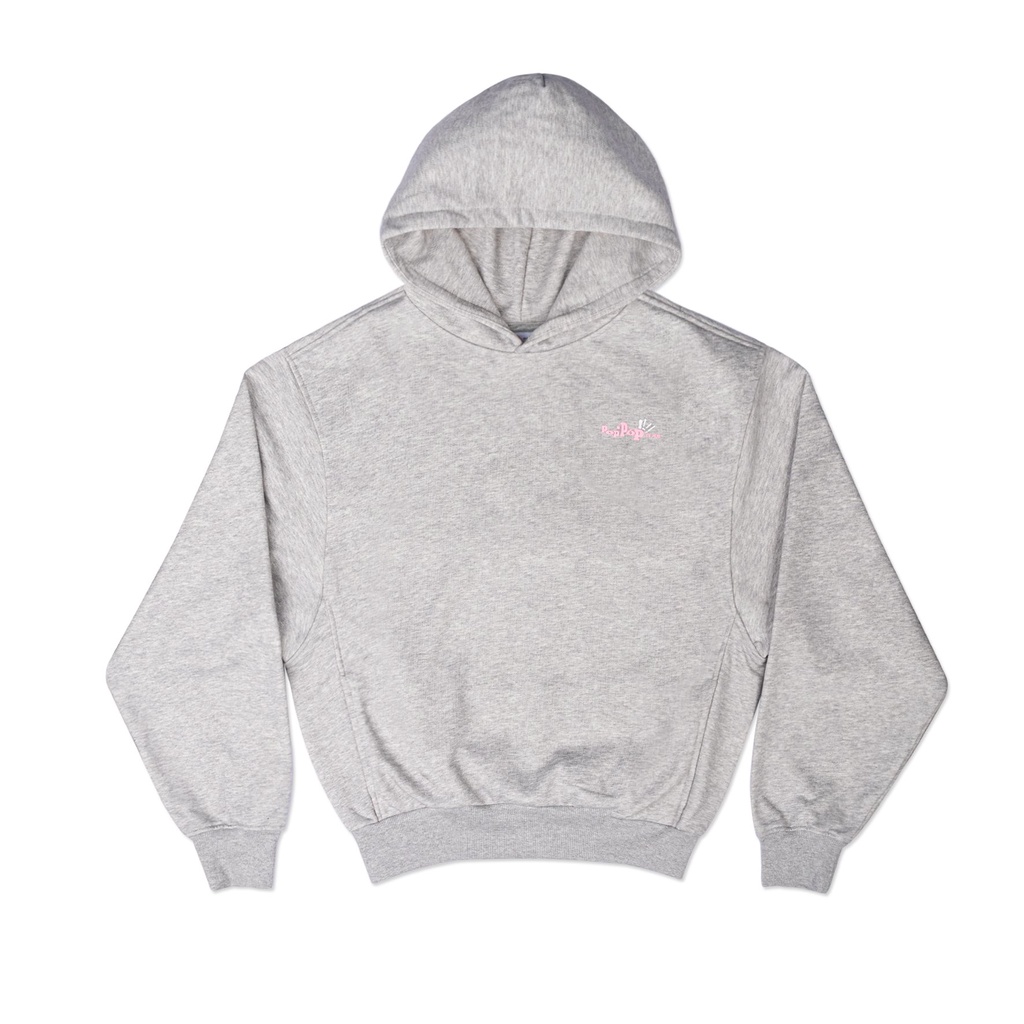 Áo Hoodie POPPOP FALLING OVERSIZE CROP/ GREY