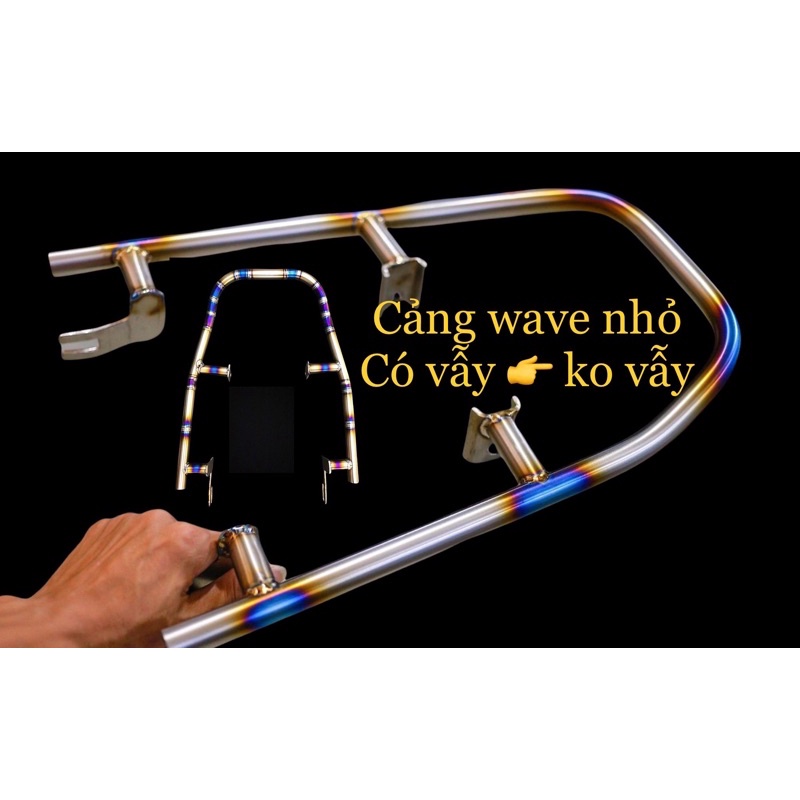 Cảng sau không vãy titan gr5 hiệu ptitanium cho honda wave zx nhỏ 100