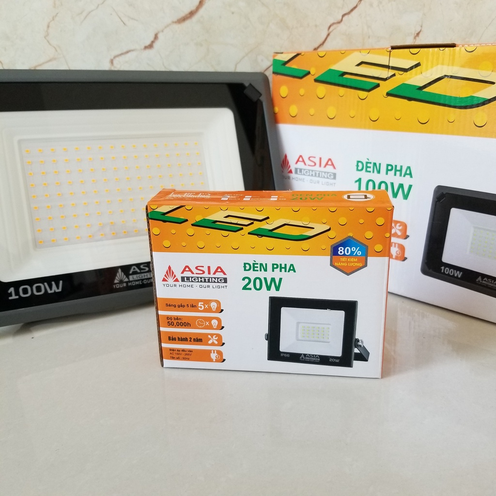 Đèn pha led ASIA Lighting chip SMD chuẩn ip66 công suất 10w,20w,30w,50w,100w