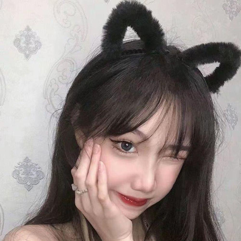 SOMEDAYZL Băng Đô Tai Mèo Phong Cách Hàn Quốc Xinh Xắn