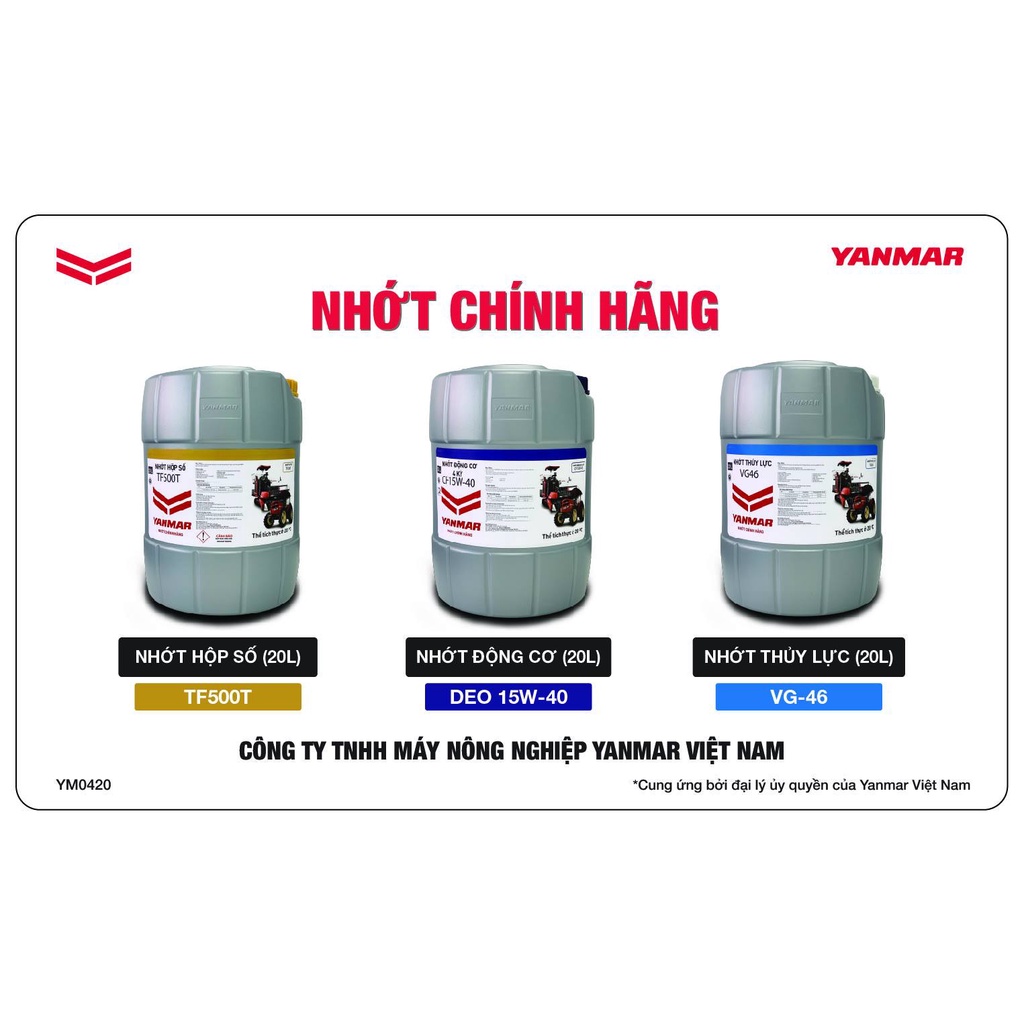Nhớt hộp số TF500T chính hãng YANMAR loại thùng 20 lít