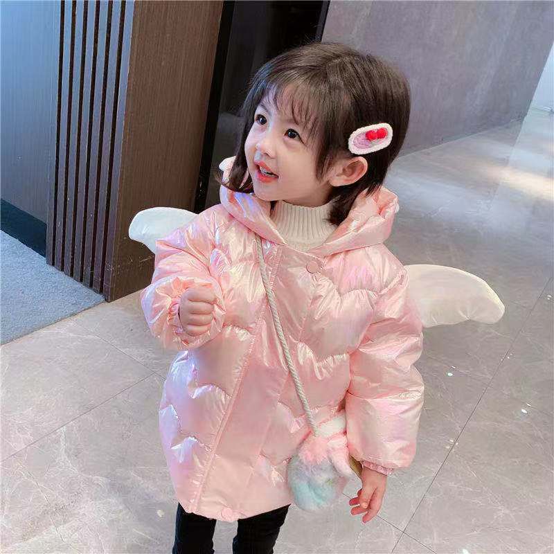 Áo phao nhũ dáng dài cho bé gái hàng cao cấp