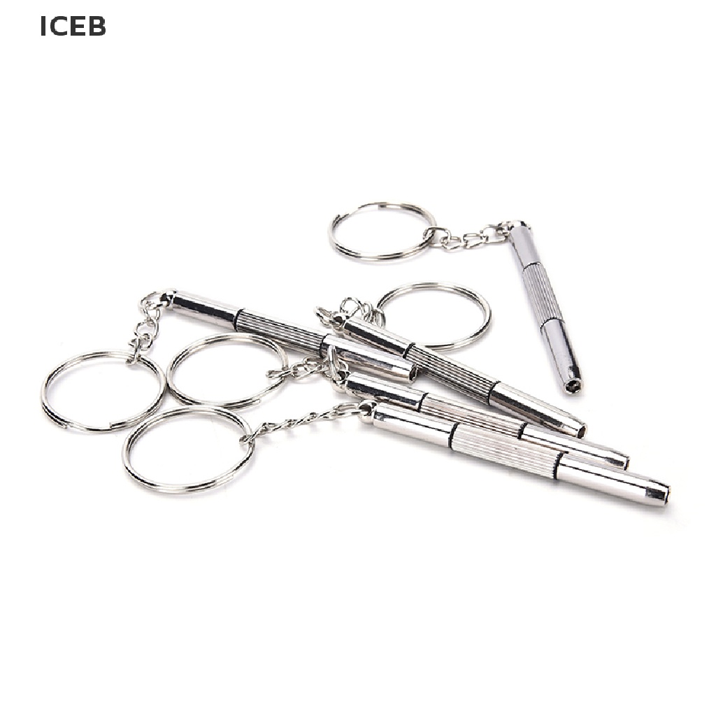 Bộ 5 Tua Vít Mini 3 Trong 1 Sửa Kính Mát Đồng Hồ Kèm Móc Khóa Tiện Dụng