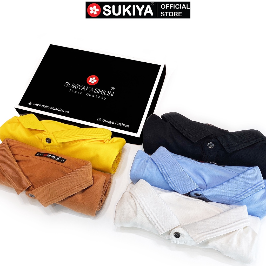 Áo polo nam SUKIYA bo dệt gân dày dặn AT06